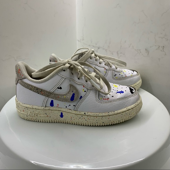 Nike Shoes Nike Air Force Paint Splatter Size 11c Youth Poshmark